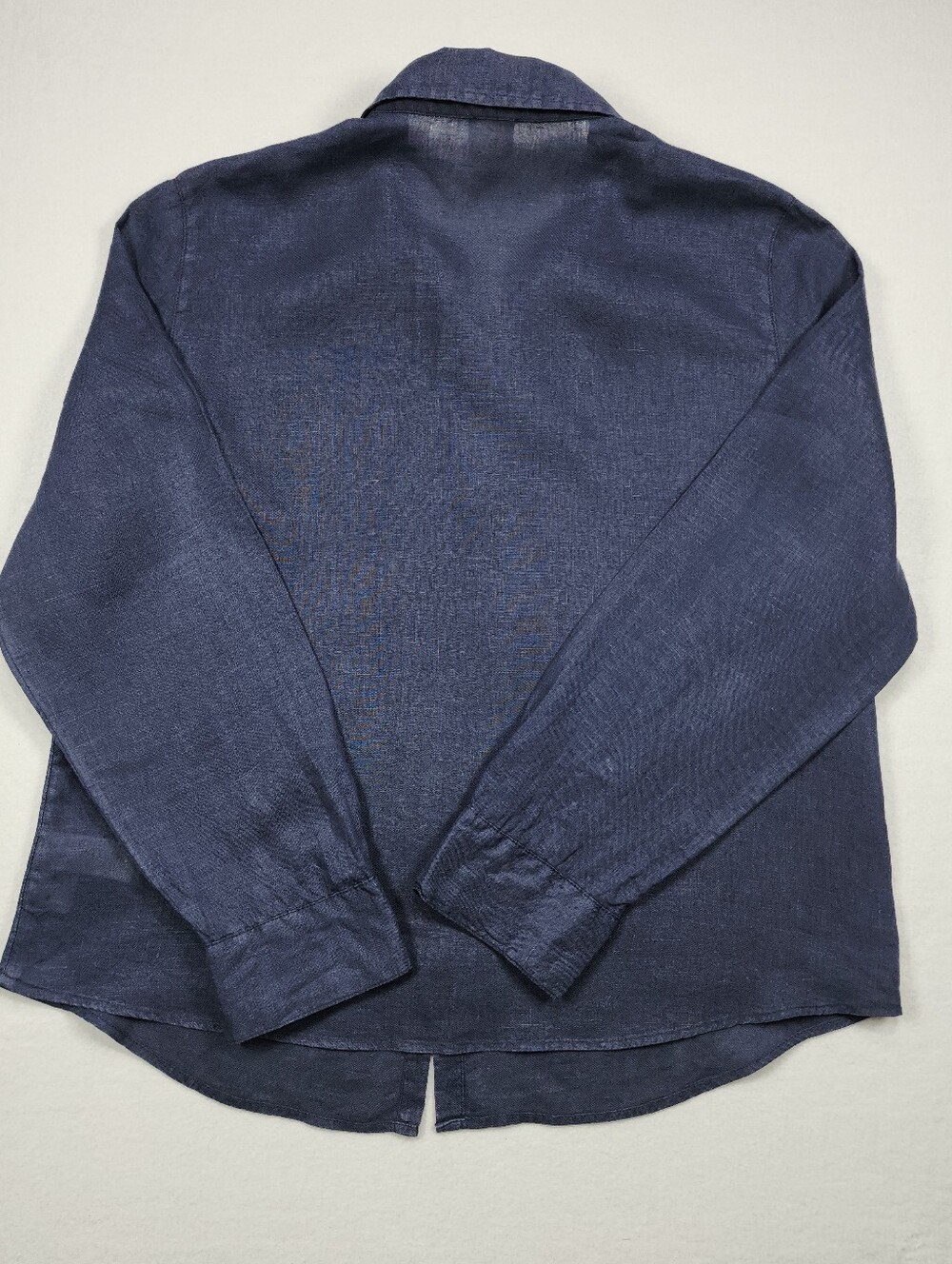Joie 100% Linen Button Front Shirt Navy Blue Long Sleeve Women's XL - Picture 6 of 7